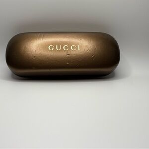 Gucci Metallic Brown Eyewear Case